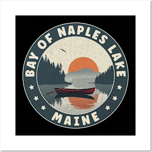 Bay of Naples Lake Maine Sunset Posters and Art